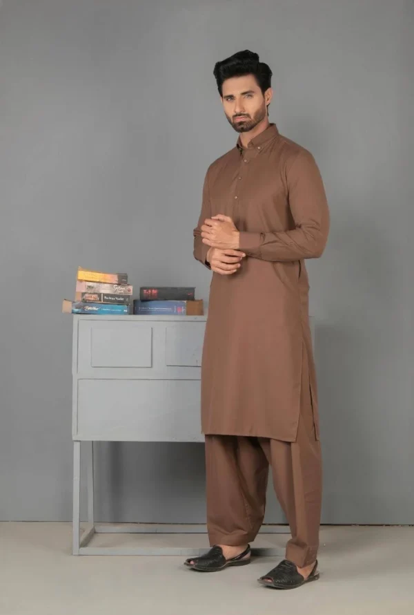 Brown Shalwar Kameez – Premium Cotton Comfort Fit